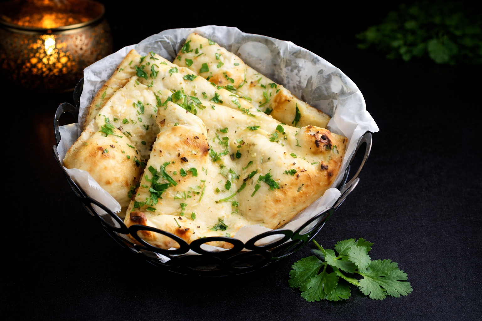 Garlic Cilantro Naan.