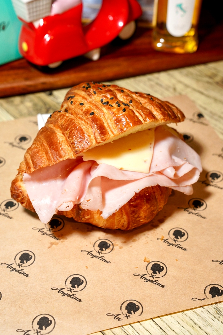 Turkey and Cheese Croissant Sandwich.