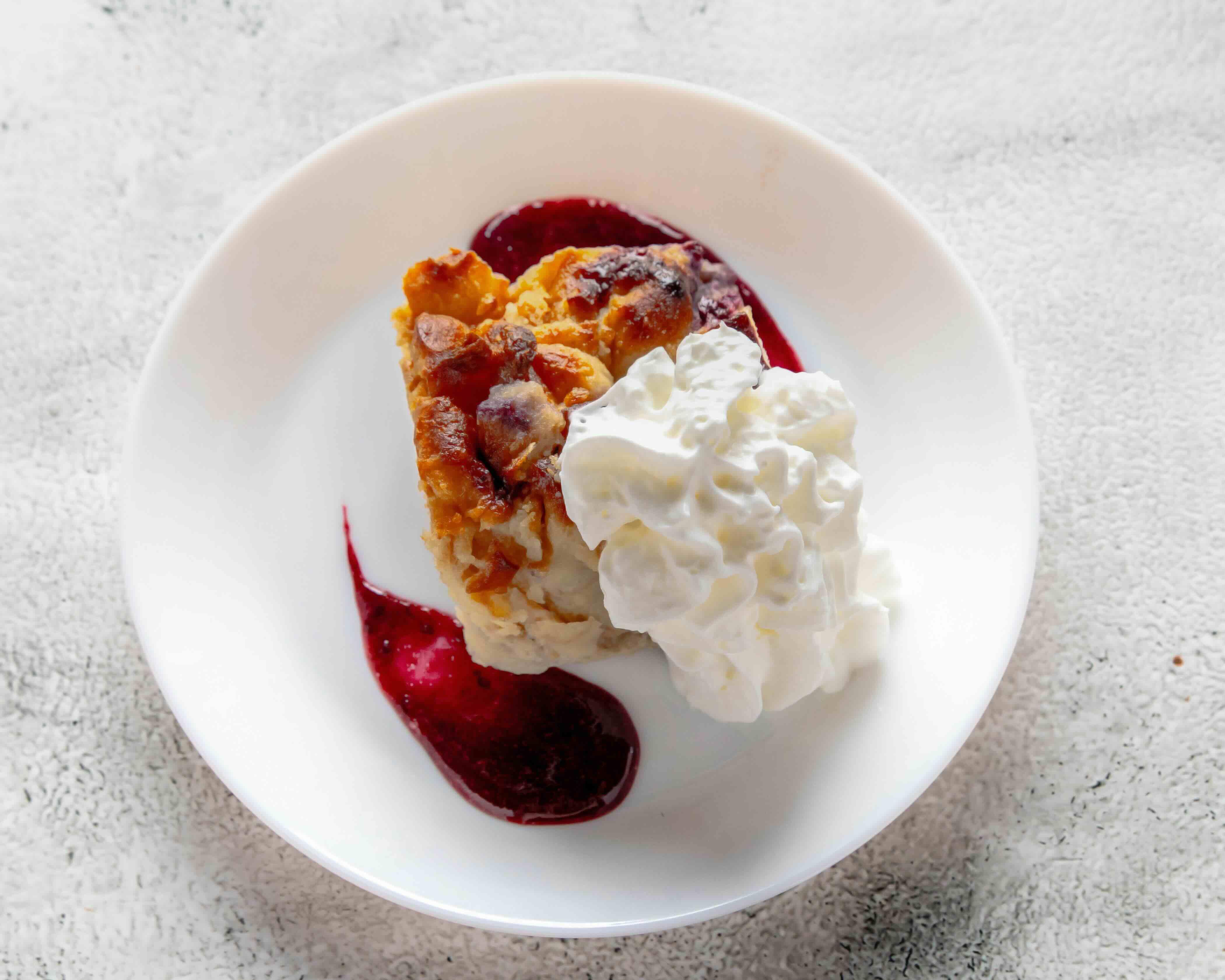 Belgian Waffle Bread Pudding.