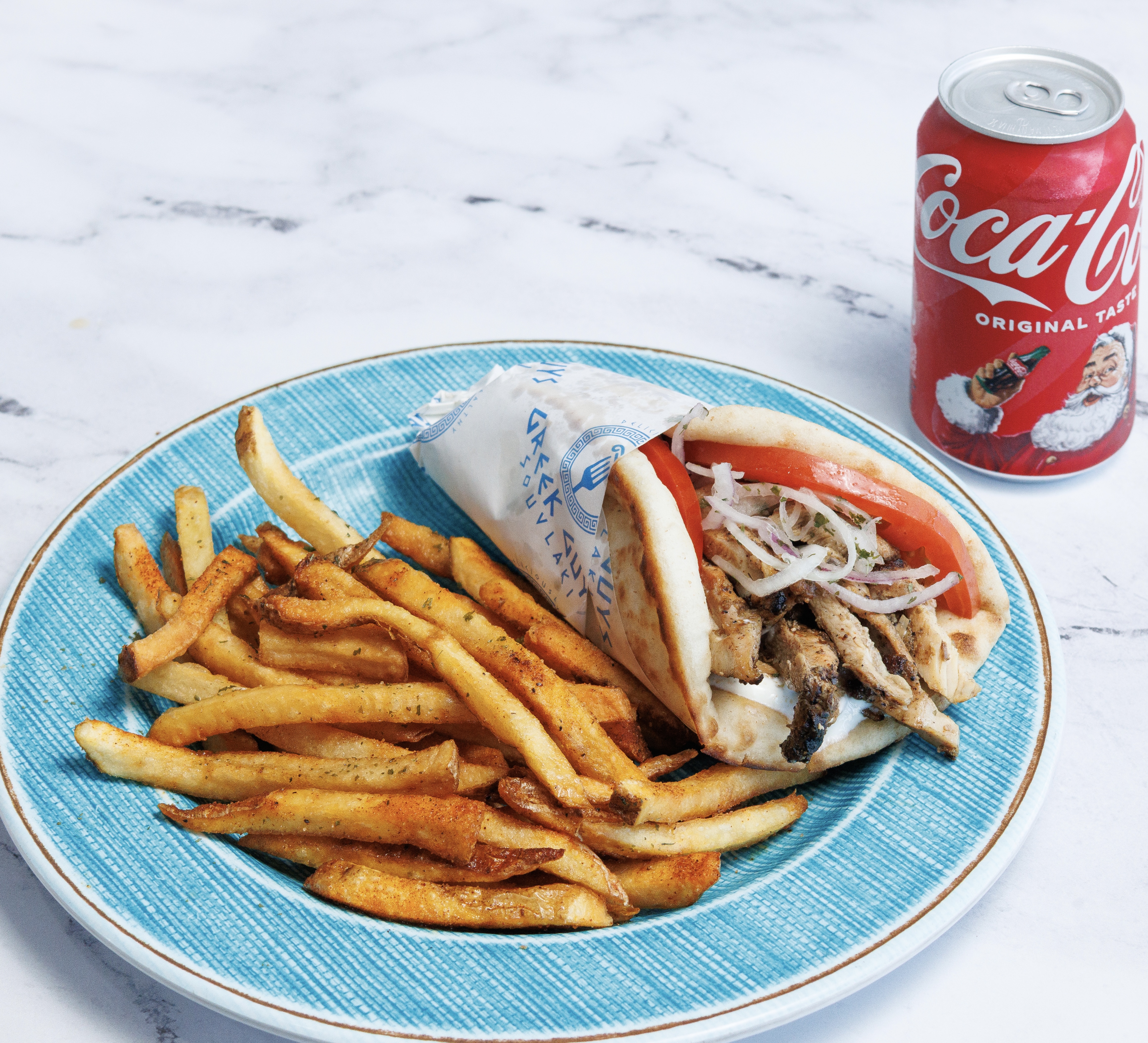 CHICKEN GYRO PITA COMBO.