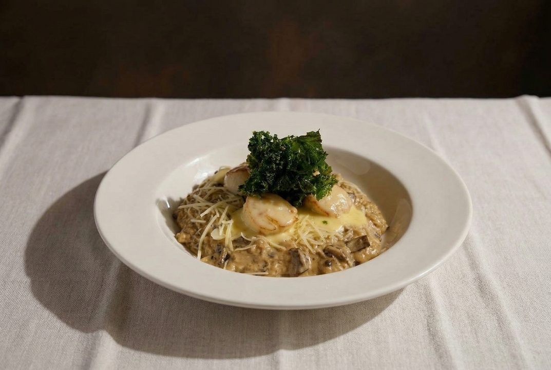 Scallops Mushroom Risotto.