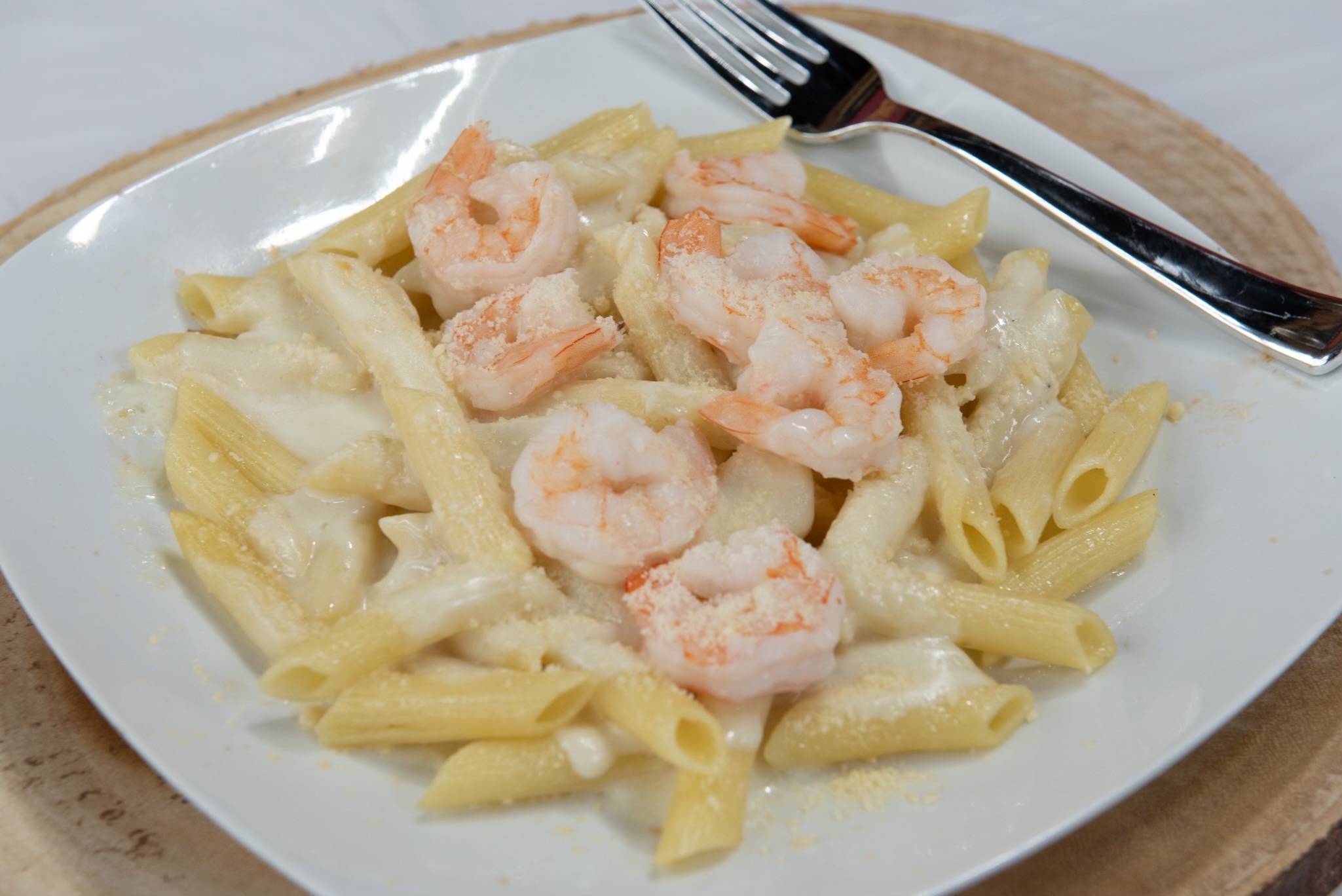Shrimp Alfredo.
