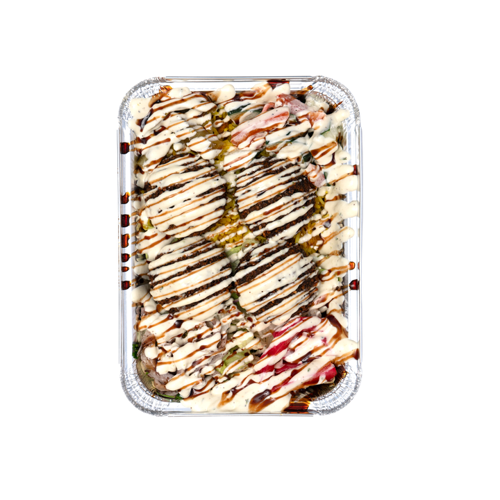 Full Tray Falafel Over Rice (Feeds 12-14 People).