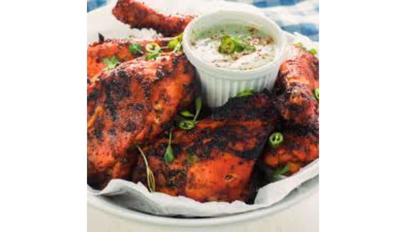 Chicken Platter - Chicken pakora (6) Chicken 65 (6) Chicken samosa (1).