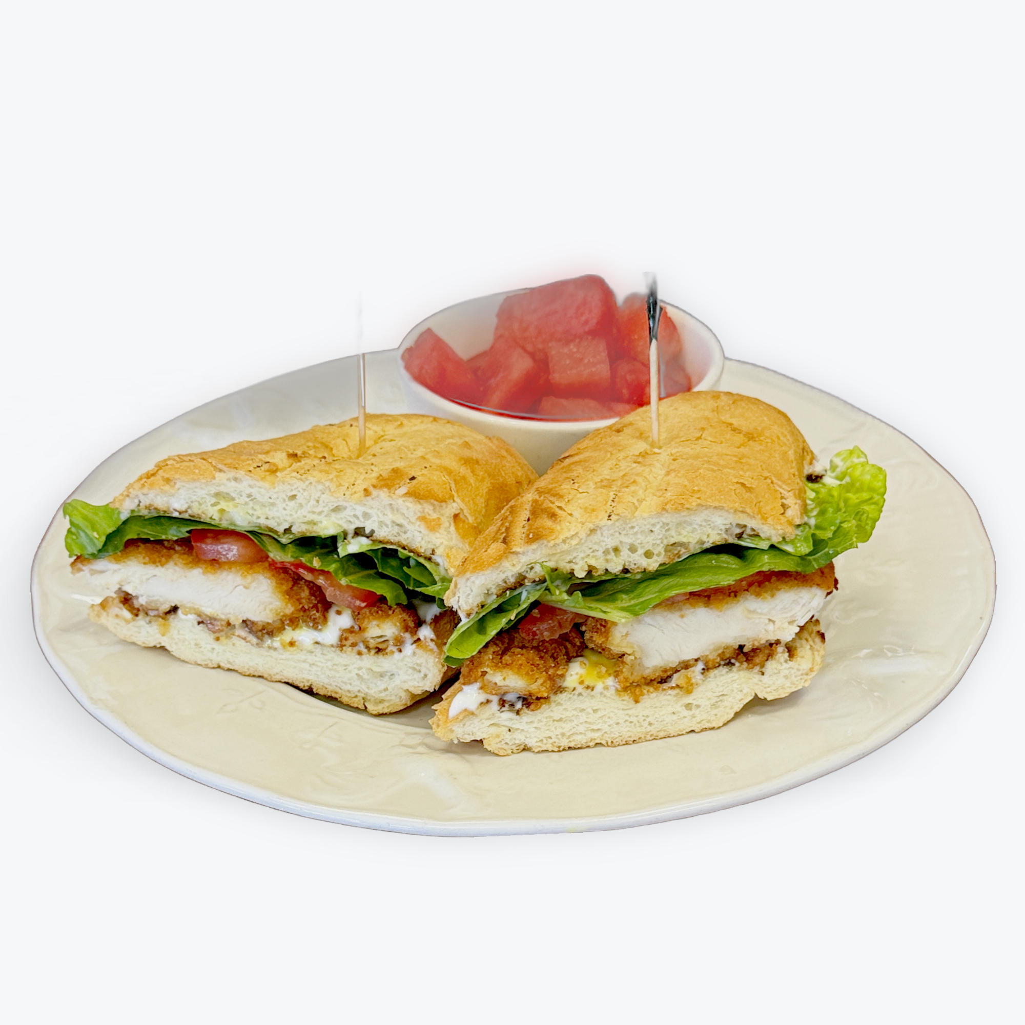 CRISPY CHICKEN SANDWICH.