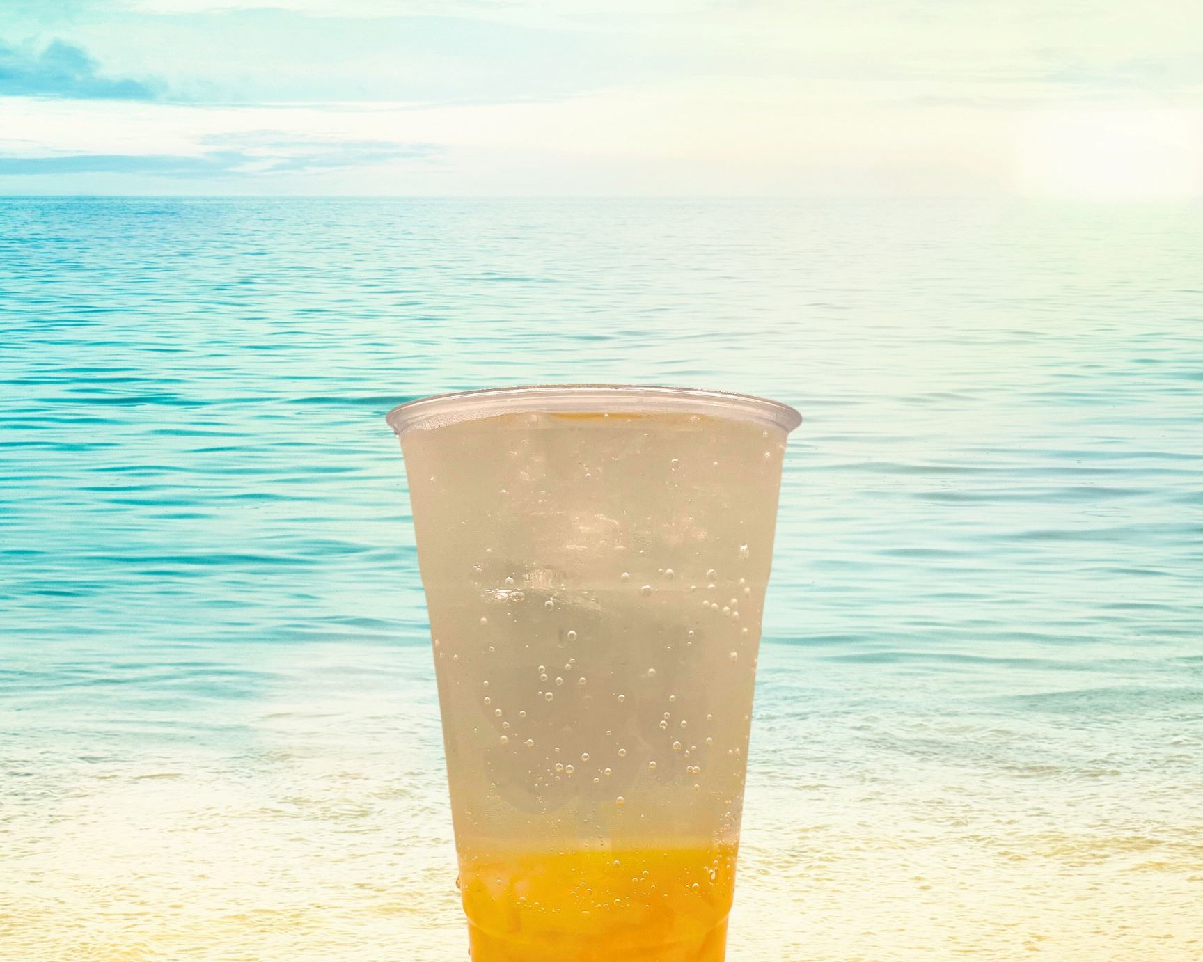 Passion Fruit Sparkling Drink.