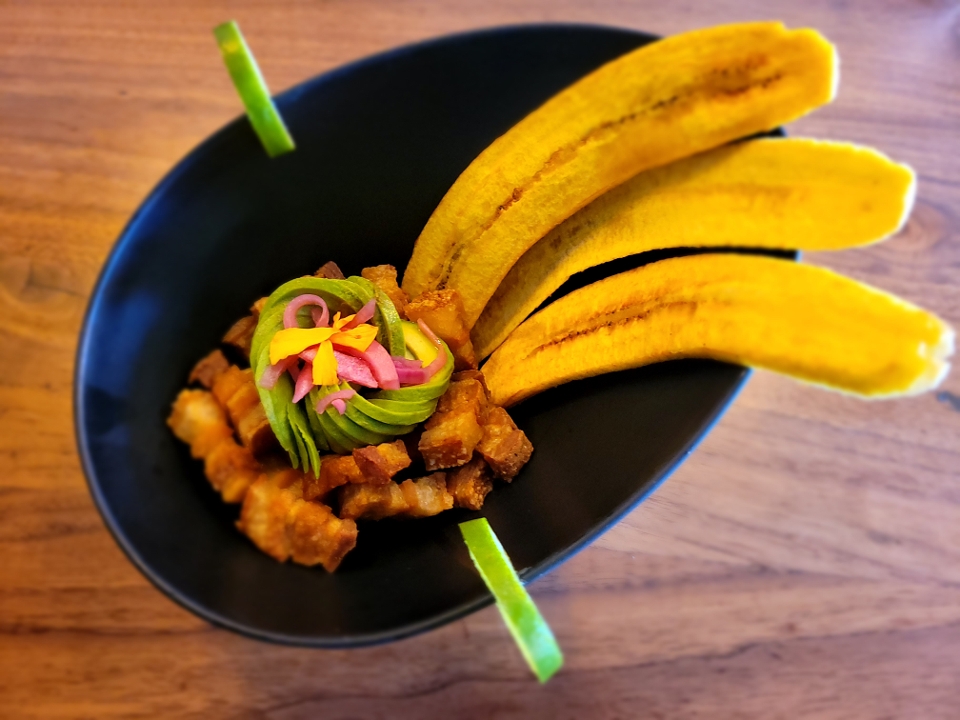 Chicharrón Ceviche (Pork Crackling Ceviche).