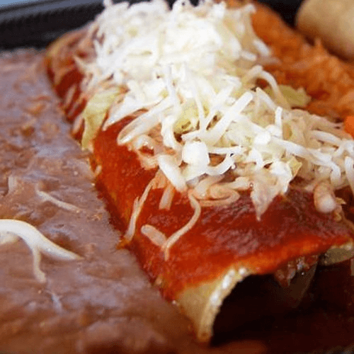 Chicken Enchilada Plate.