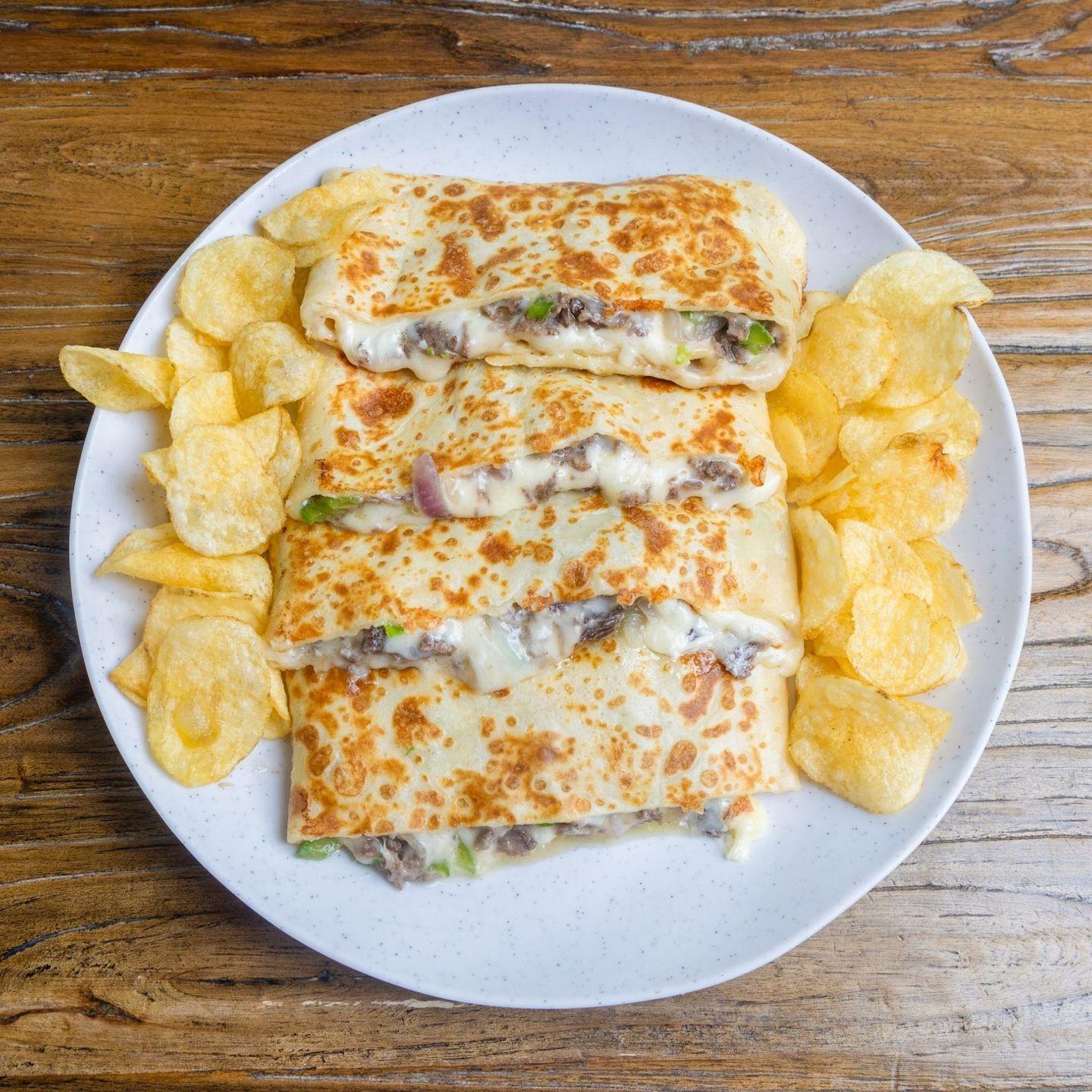 Philly Cheesesteak Crêpe.