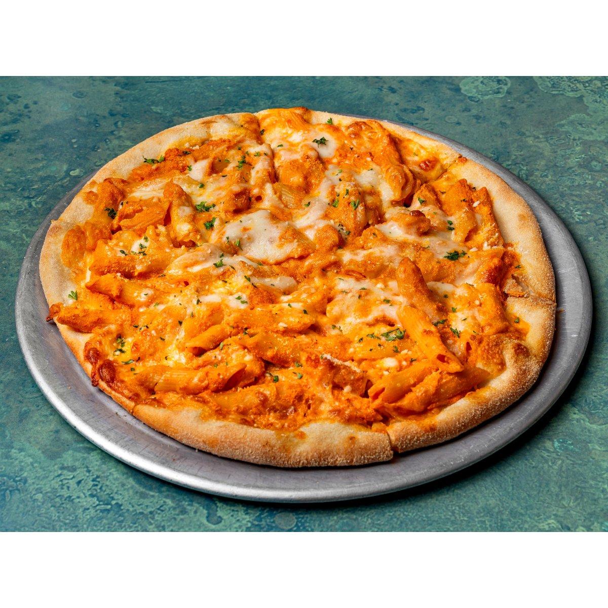 Baked Ziti Pizza.