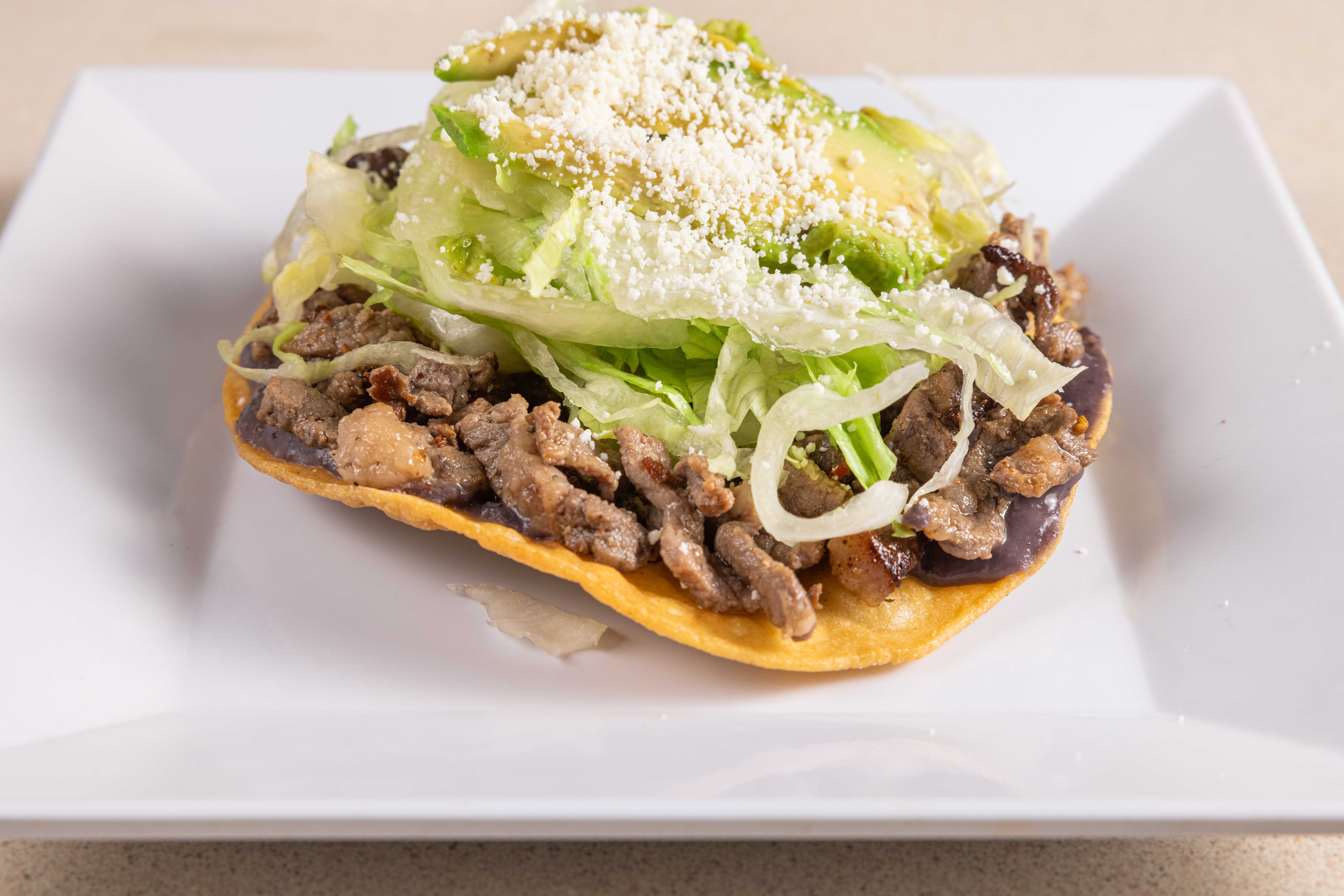 Steak Tostada.