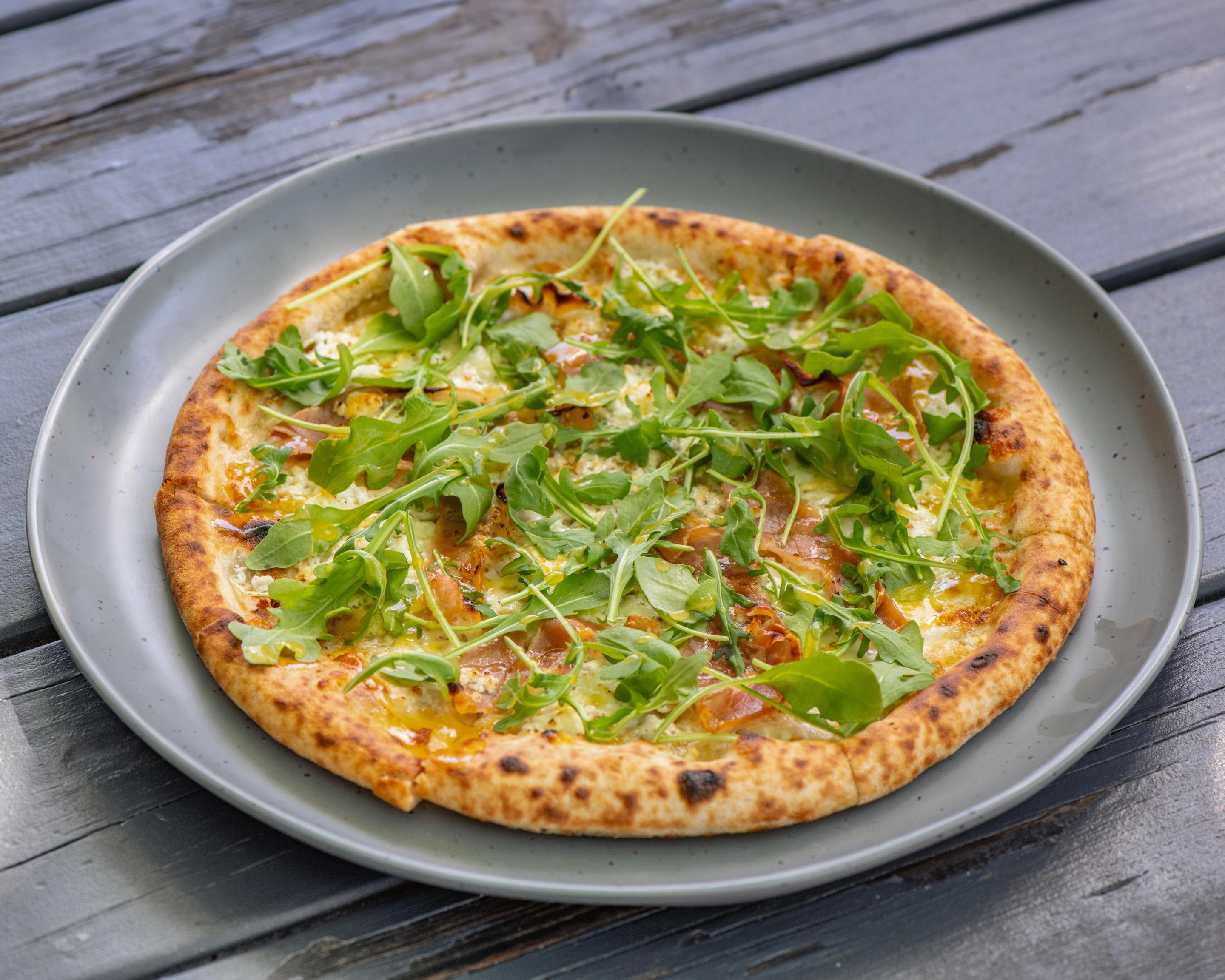 Spicy Goat Pizza.