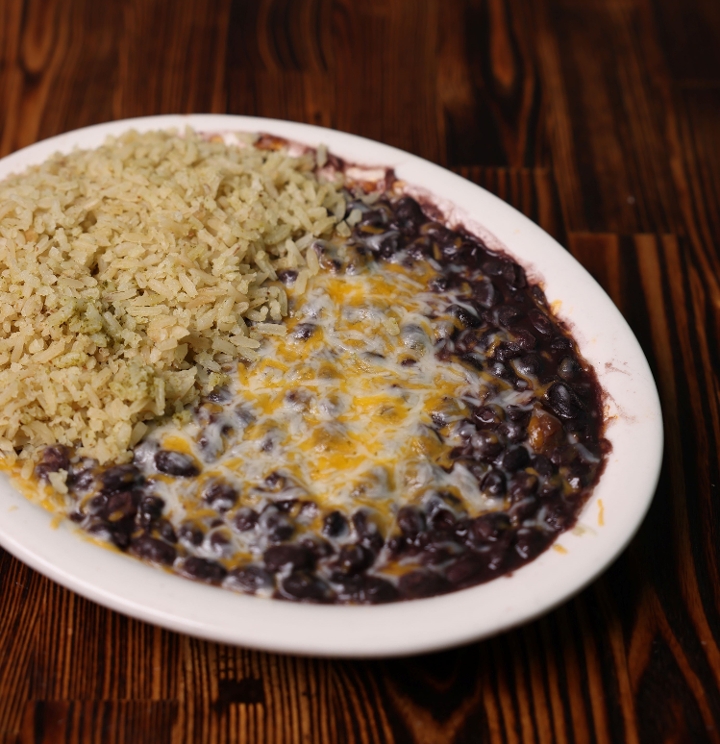 Spanish Rice & Refried Beans.