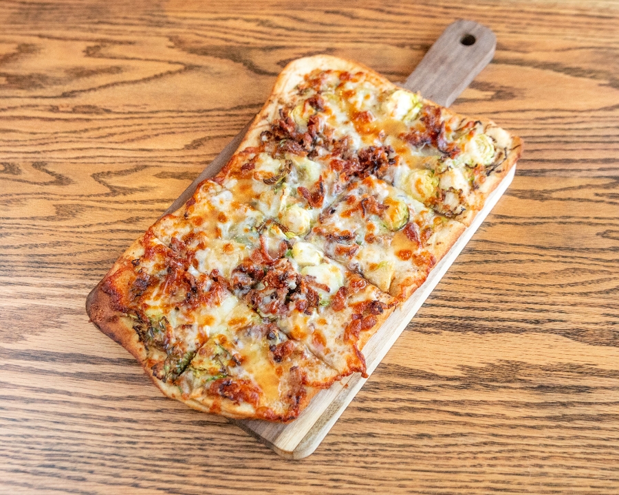 Brussel and Bacon Flatbread.