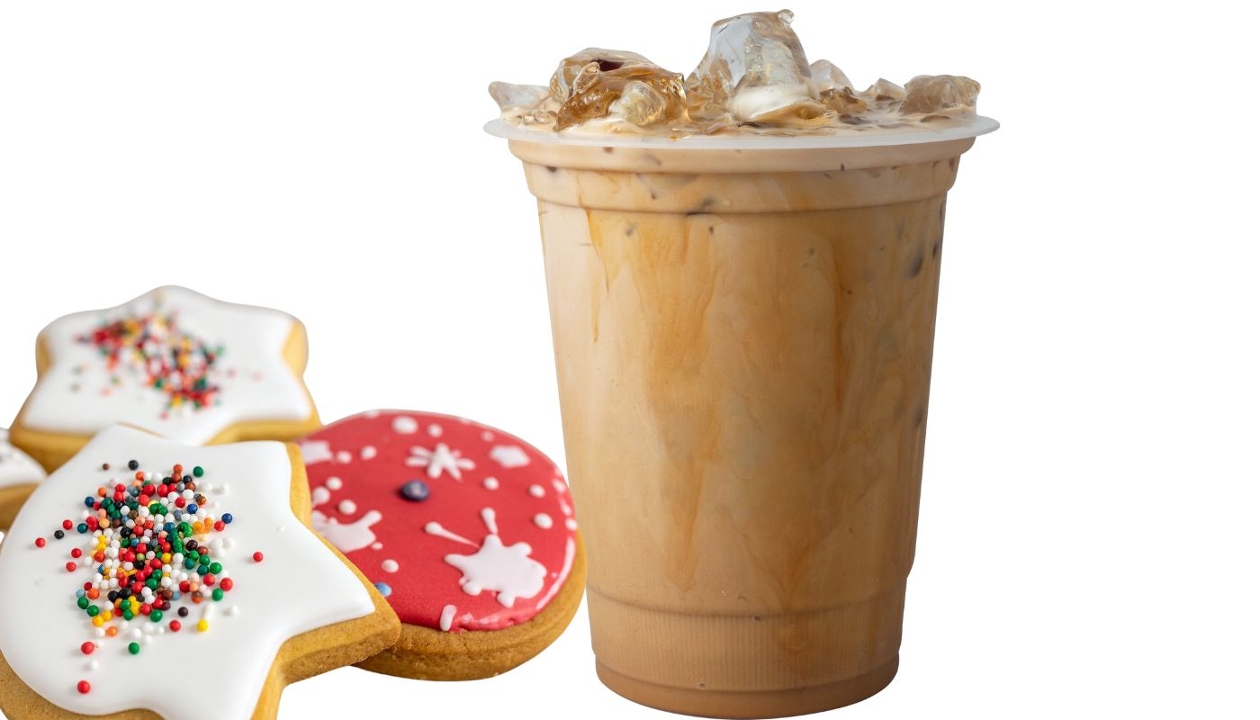 Iced Oatmilk Sugar Cookie Latte.