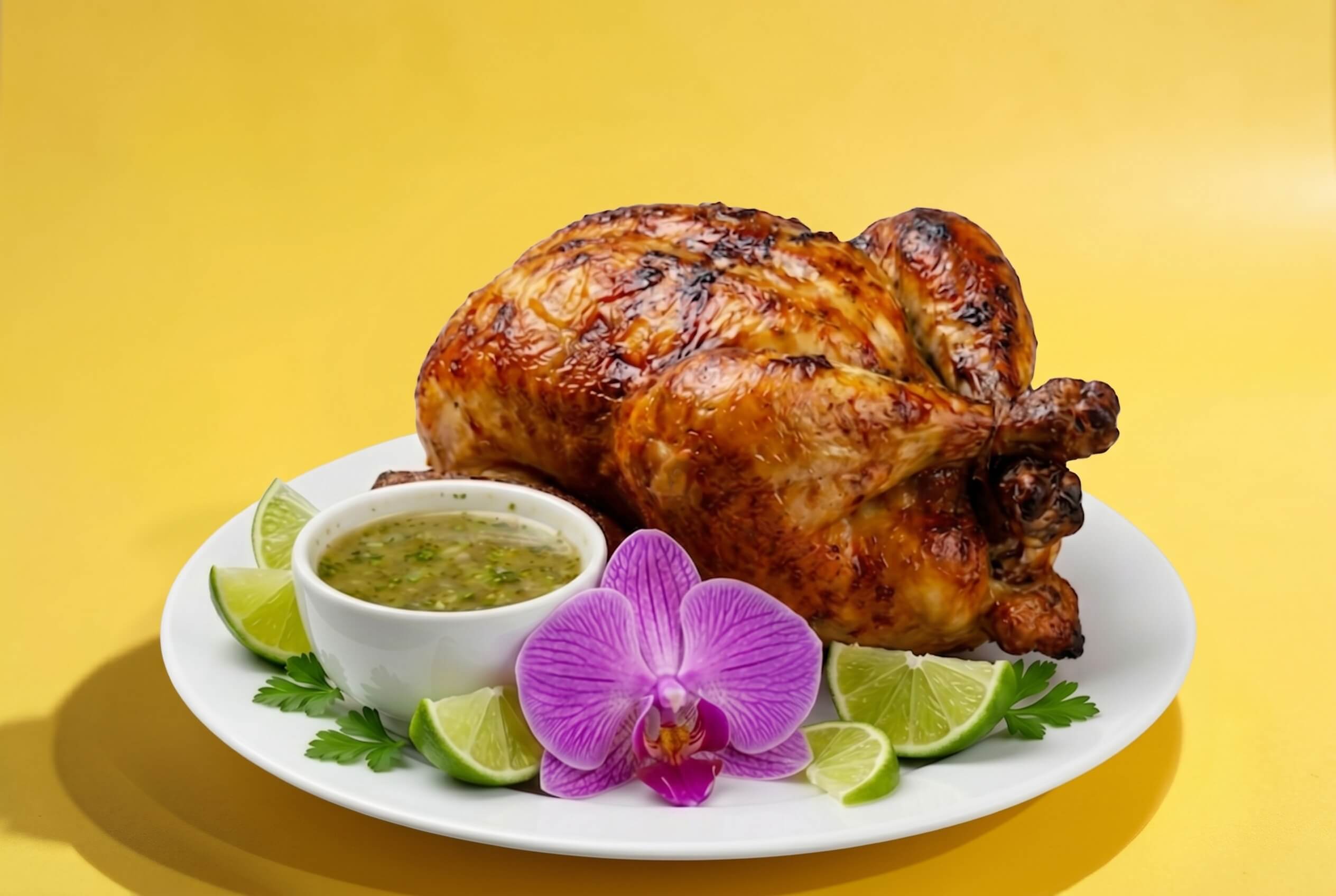 Pollo entero solo - Whole Rotisserie Chicken PLAIN.