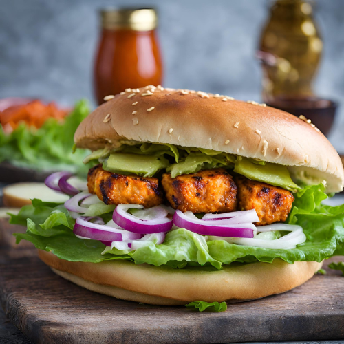 Twisted Tikka Burger (Paneer).