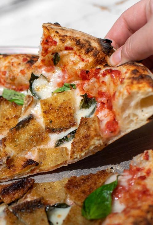 EGGPLANT PARMIGIANA SLICE.