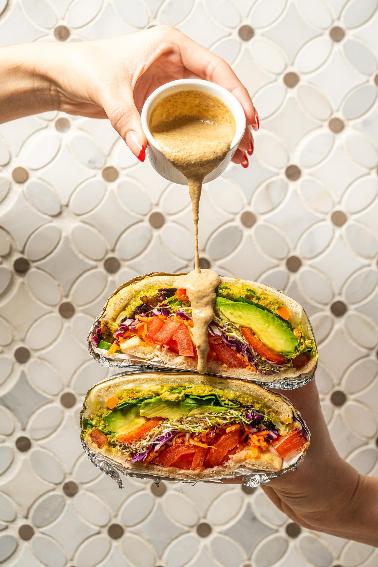 Tuna Salad Pita Melt.