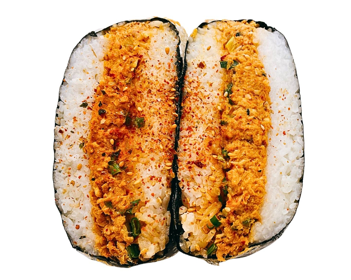 Spicy Salmon Musubi.