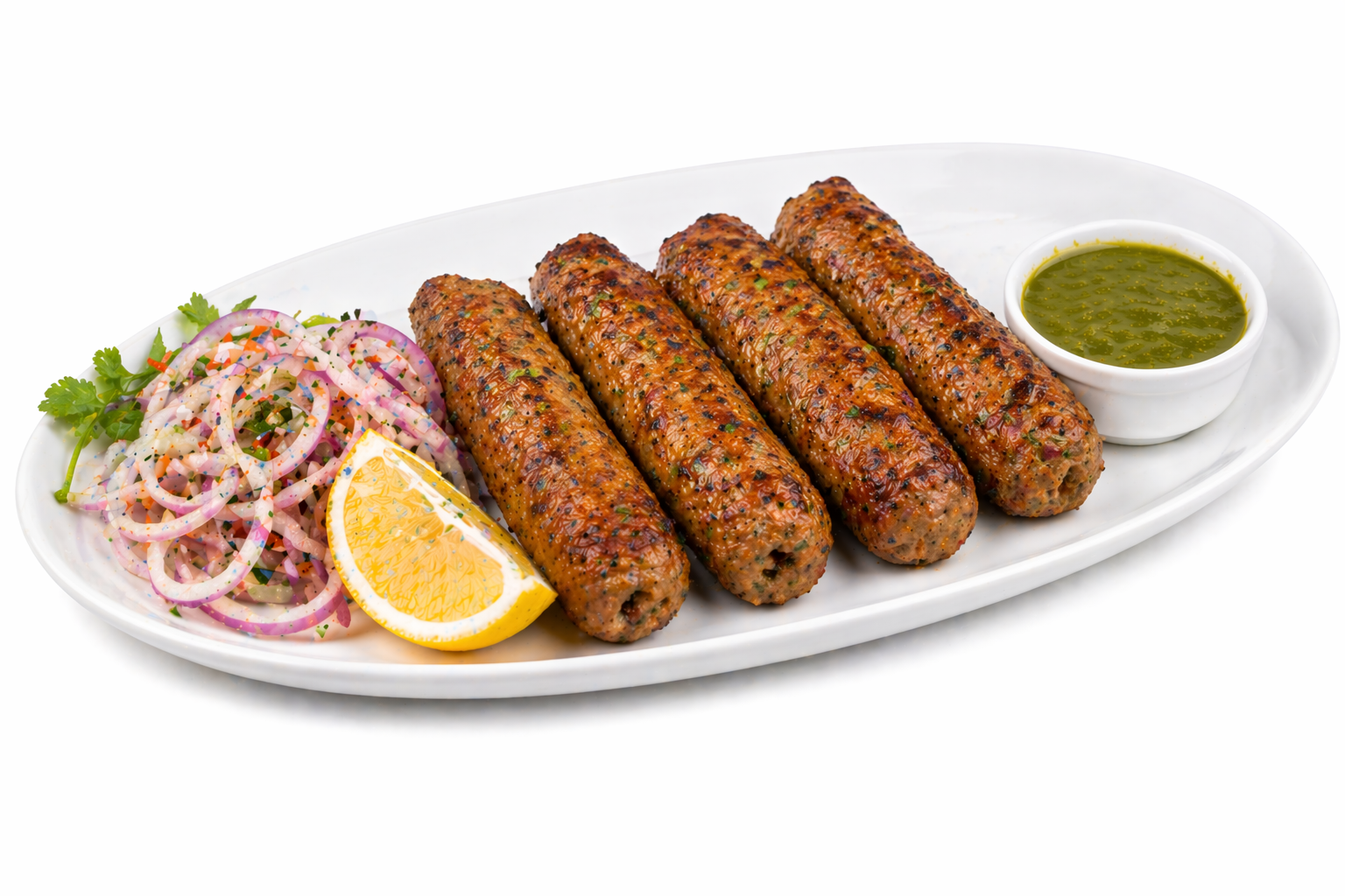 Mutton Seekh Kebab.