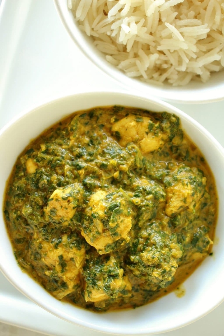 Saag Chicken Curry (North Indian Style) - Very Popular Item.