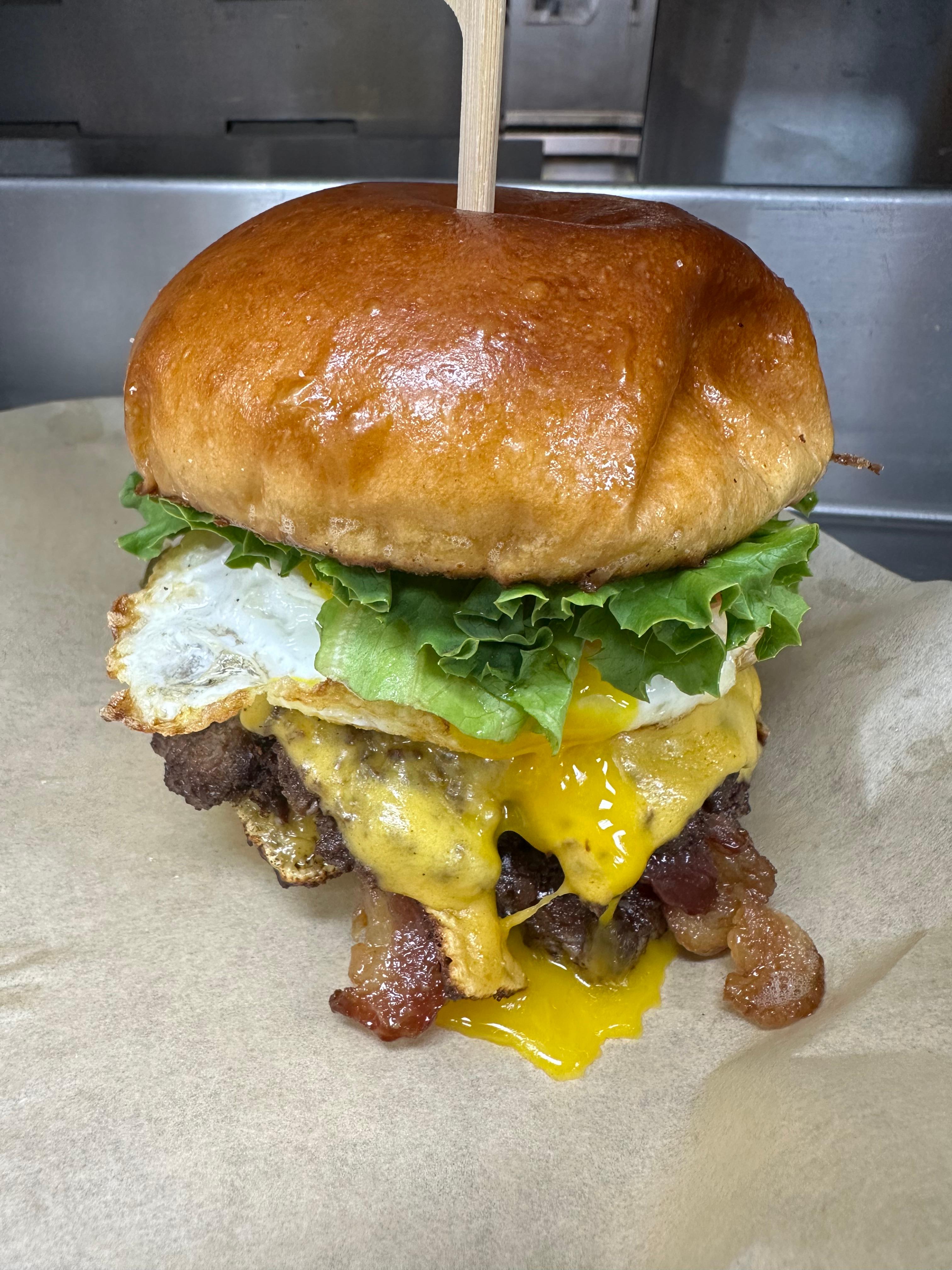 Hangover Smash Burger.