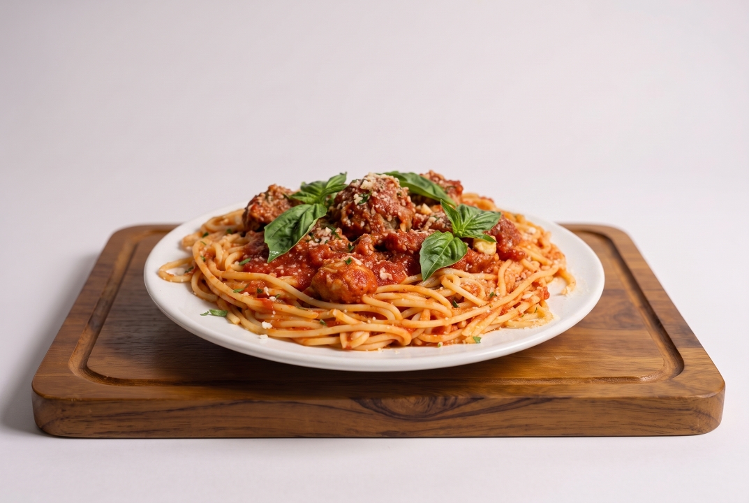 Spaghetti with One Meatball Kids Size.