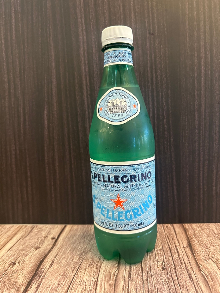 Small San Pellegrino Sparkling Water.