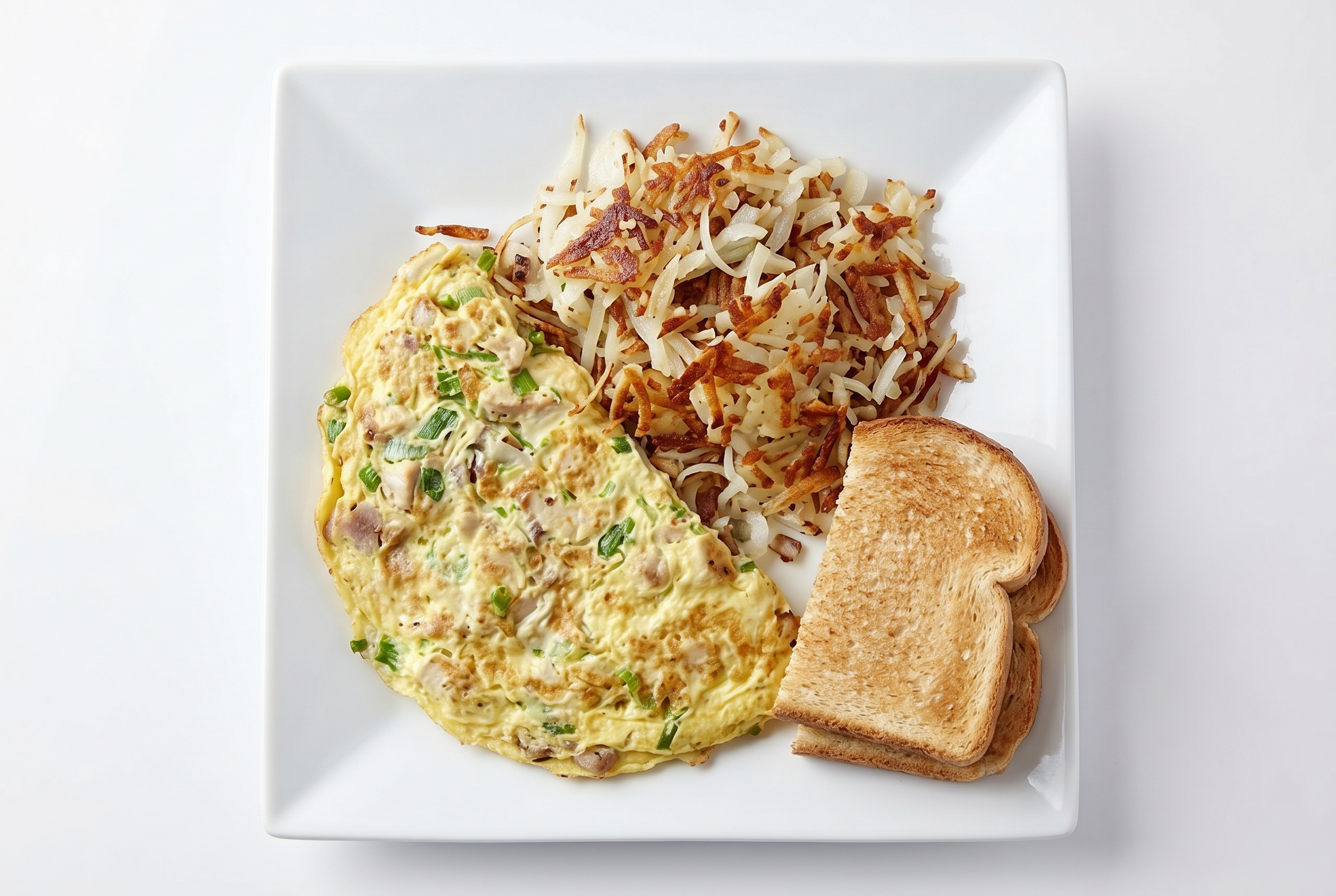 Chicken & Cheese Omelette.