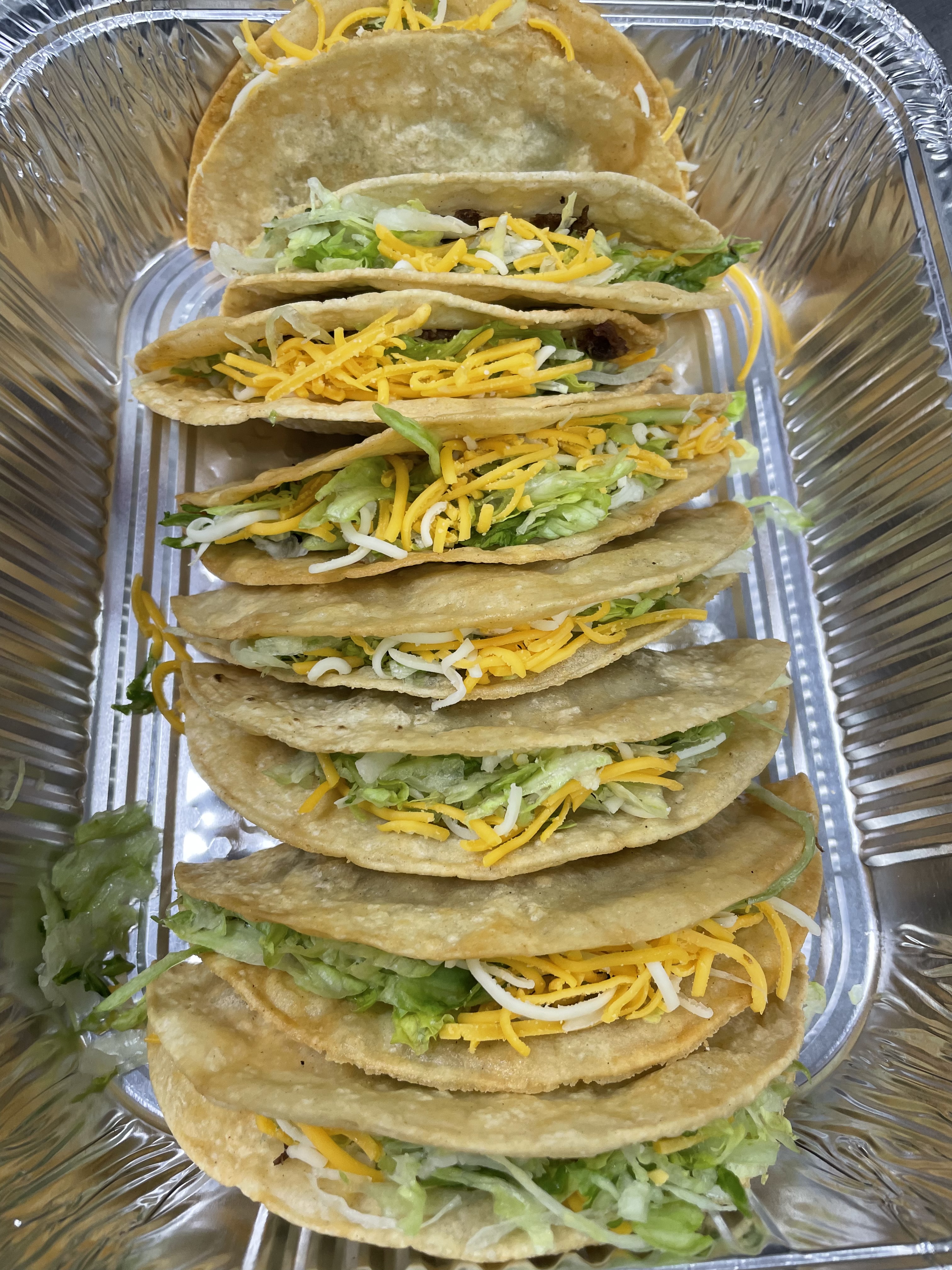 8 Beef Tacos.
