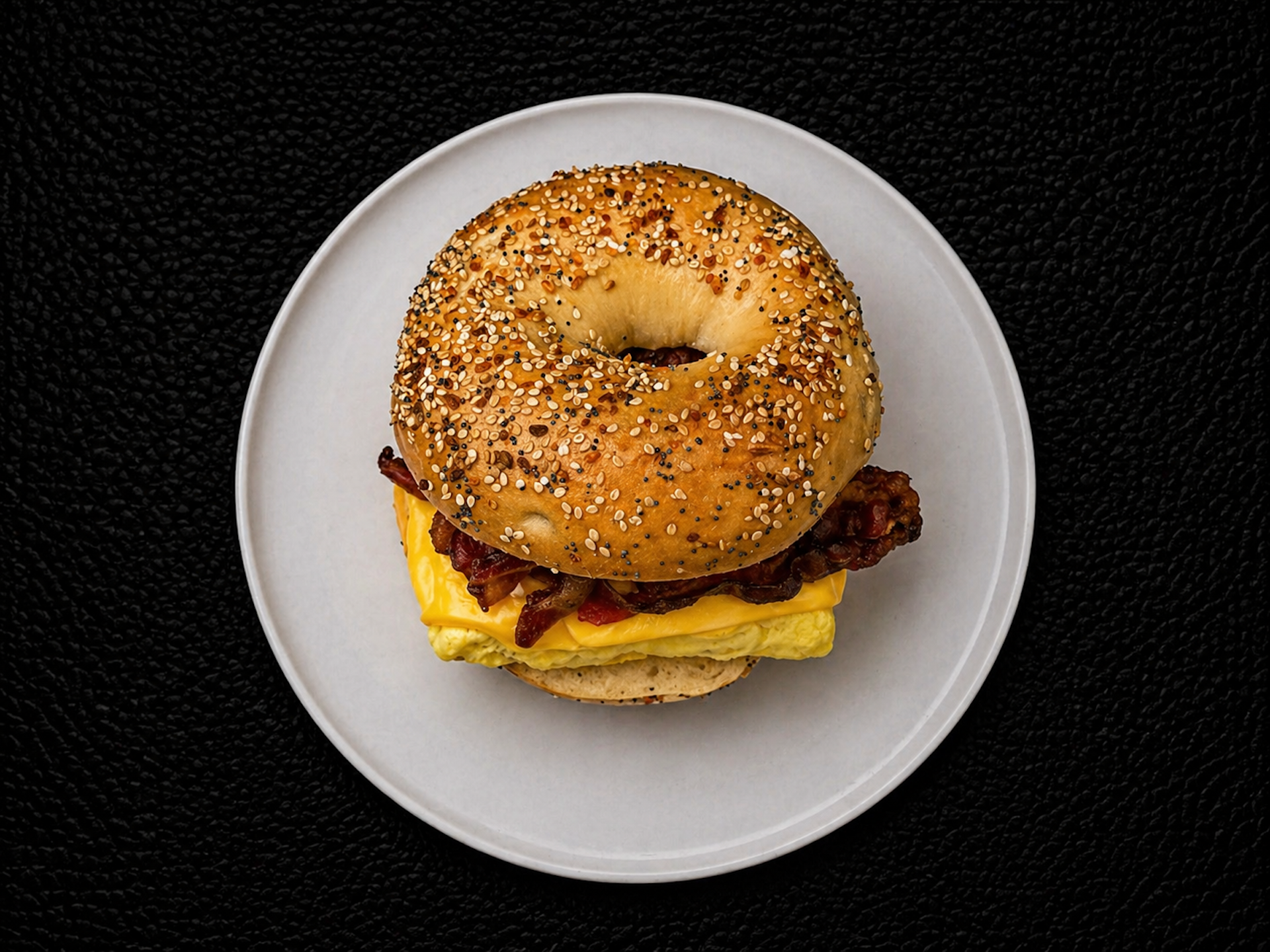 2 Eggs On A Bagel.