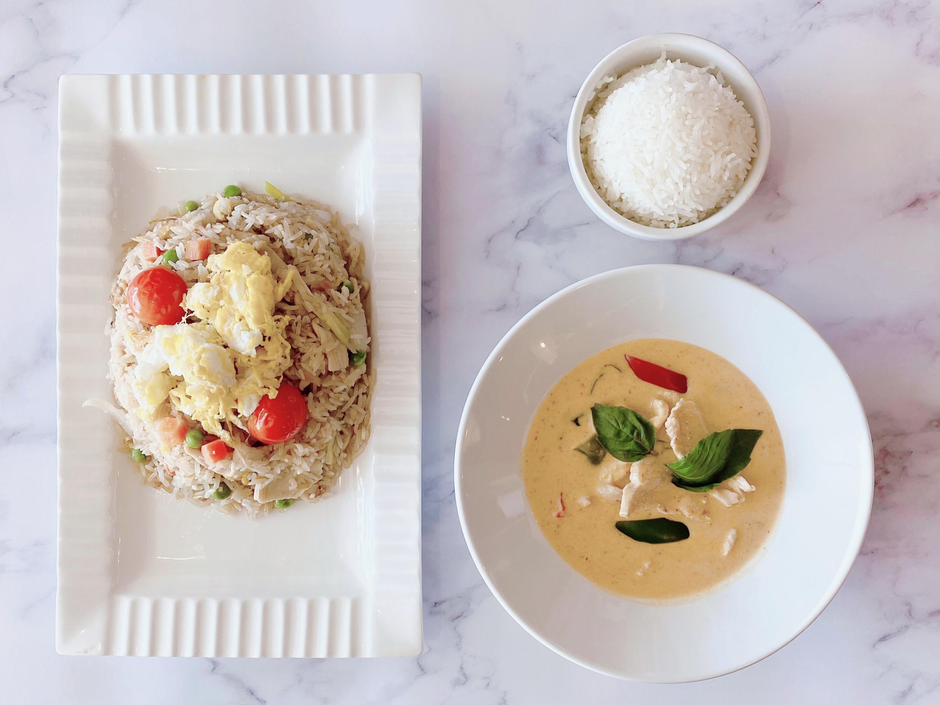 (Combo Full Size) Thai Fried Rice + Panang Curry.