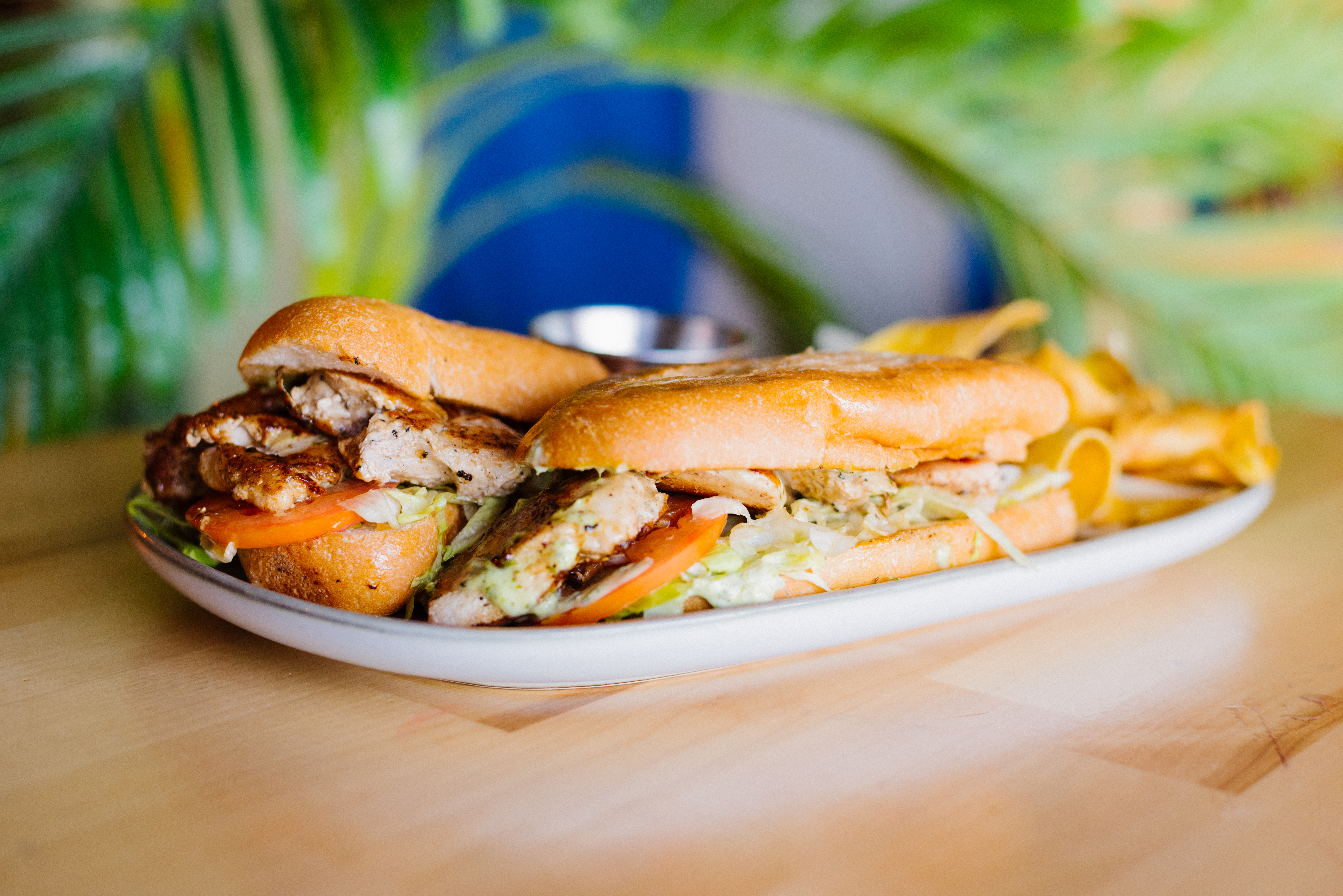 Pan con Chicken.