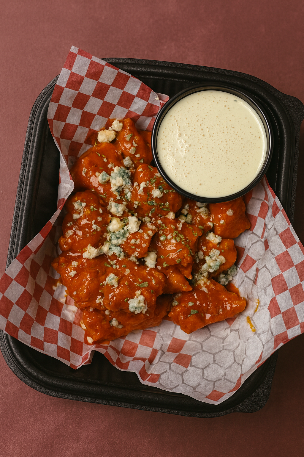 BUFFALO BLUE CHICKEN DIPPERS.
