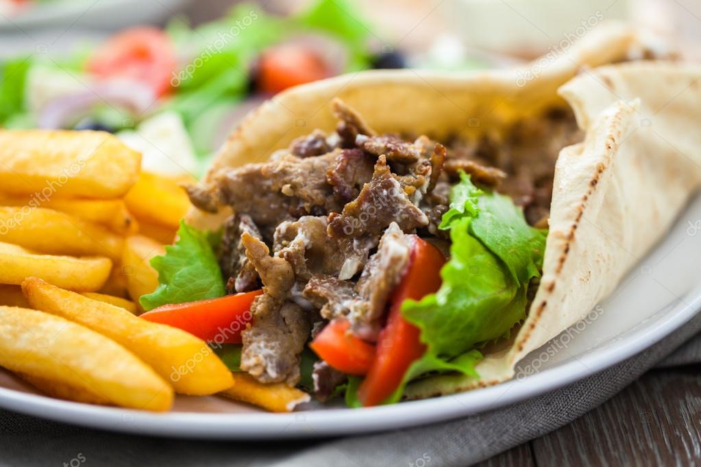 Gyro - Beef with Fries.