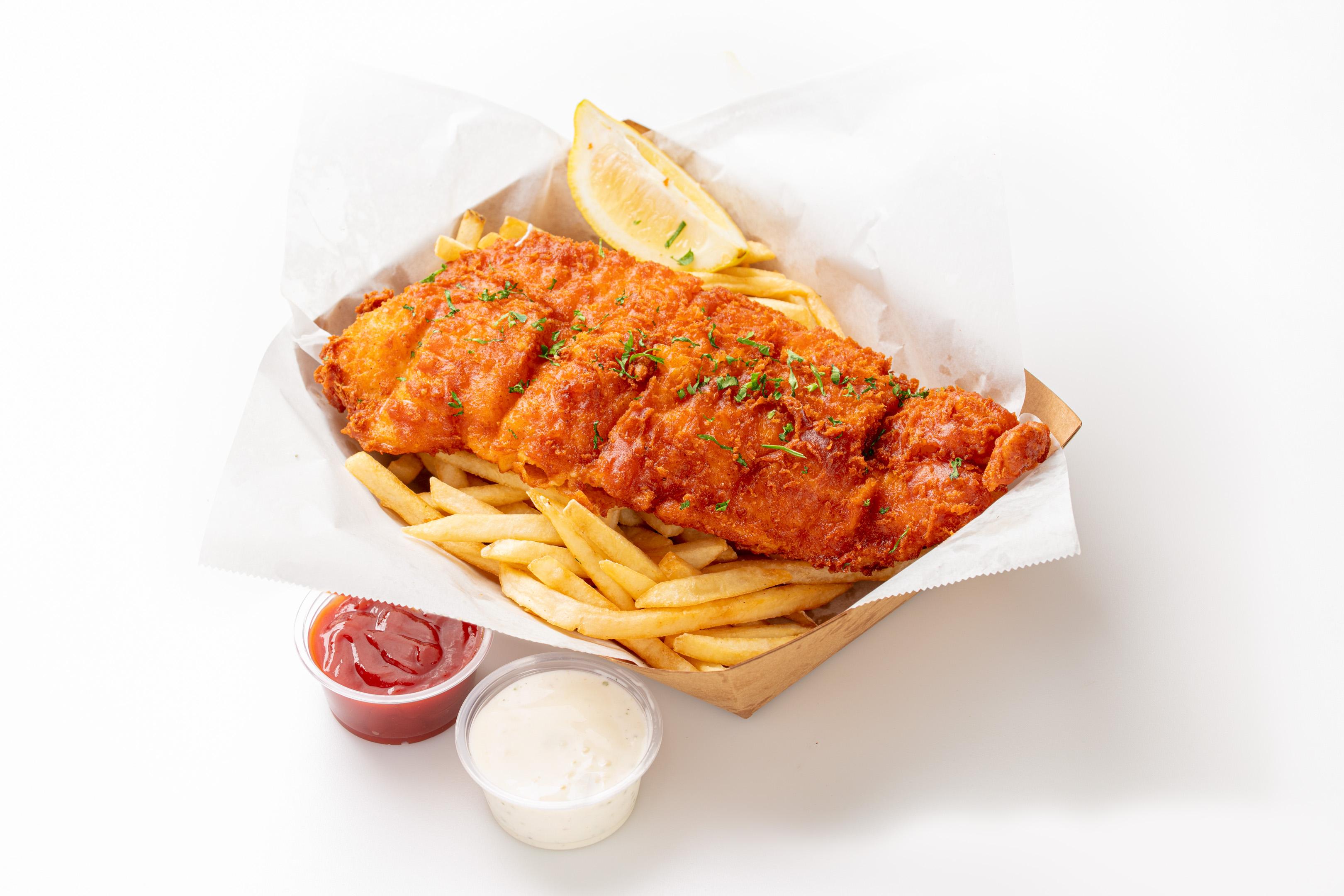 FISH & CHIPS BASKET.