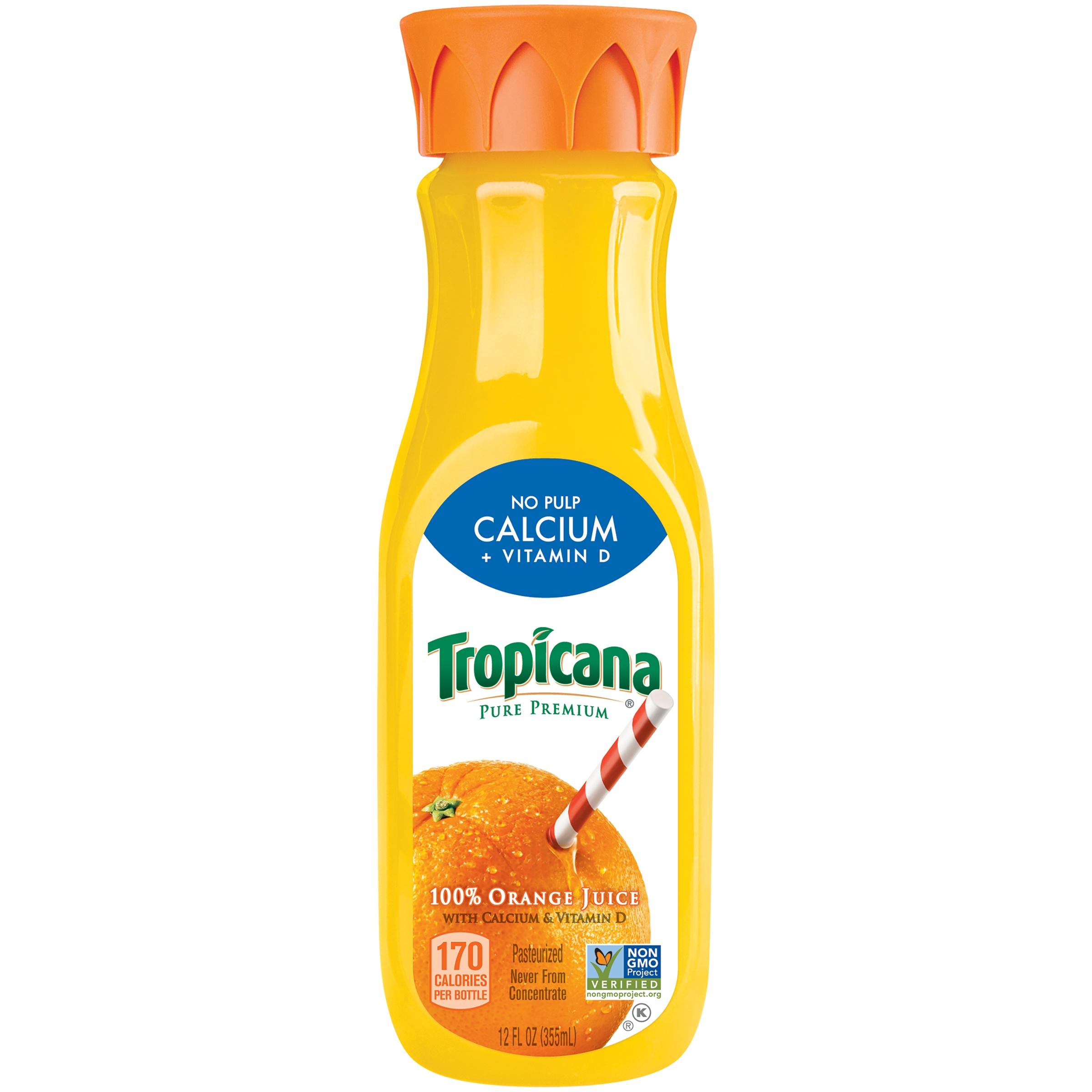 Tropicana Pure Premium Calcium & Vitamin D Orange Juice, 12 Oz.