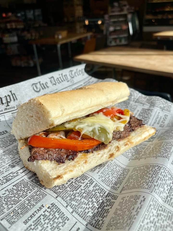 TB Steak Sandwich.