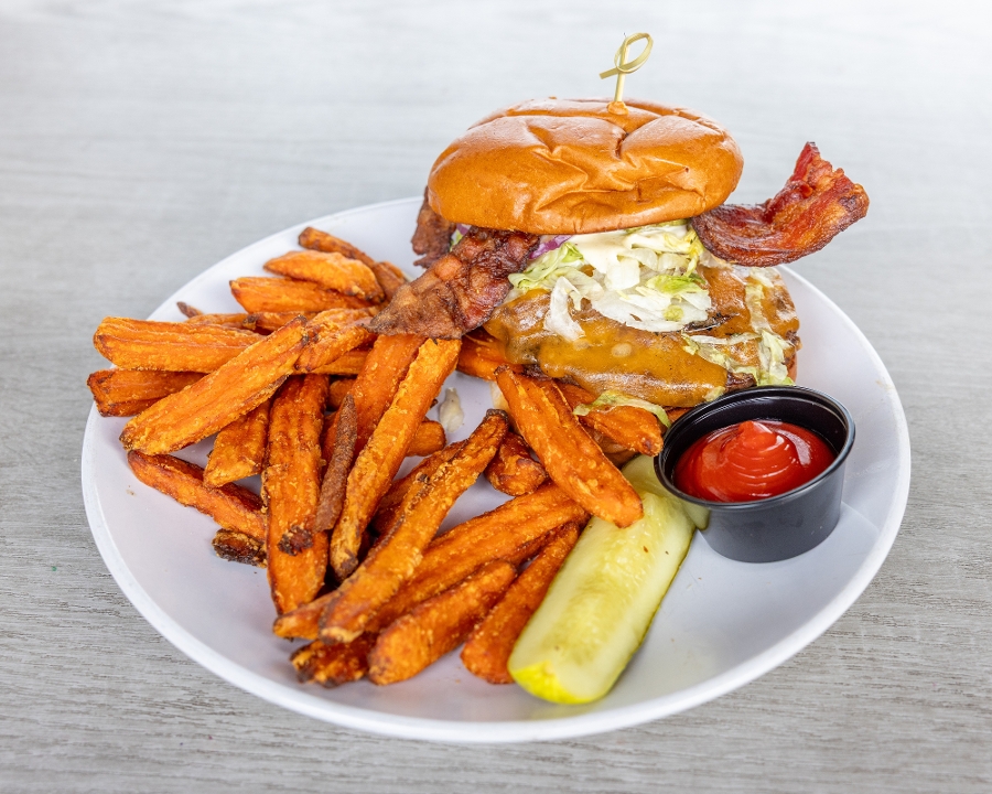 Bacon N Avocado Burger.
