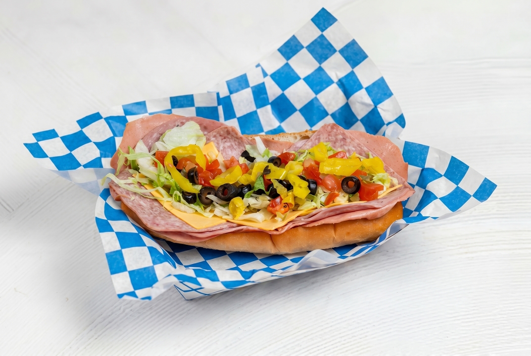 Double American Cold Cut Sub.