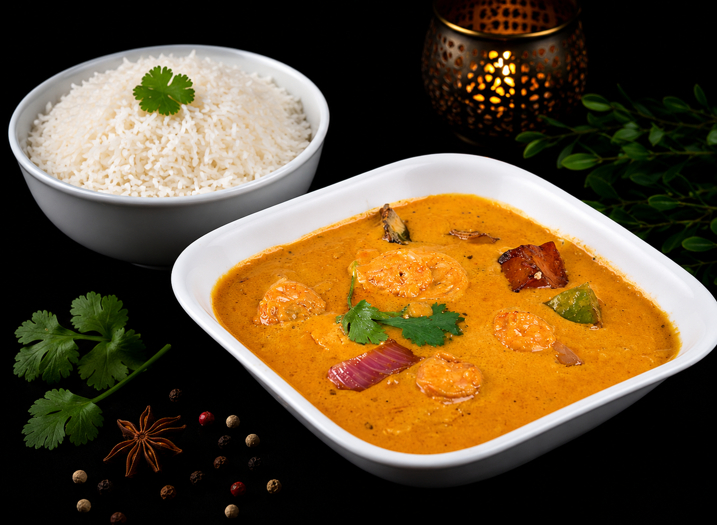 Shrimp Tikka Masala.