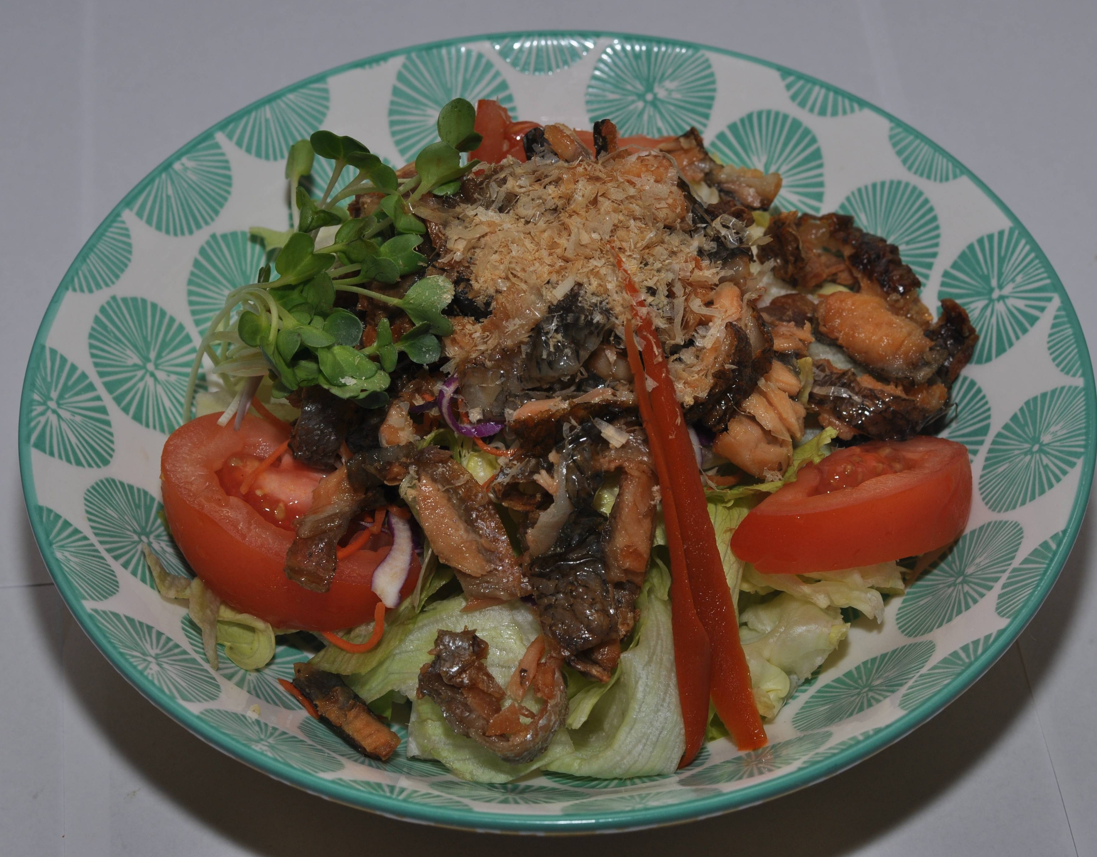Salmon Skin Salad.