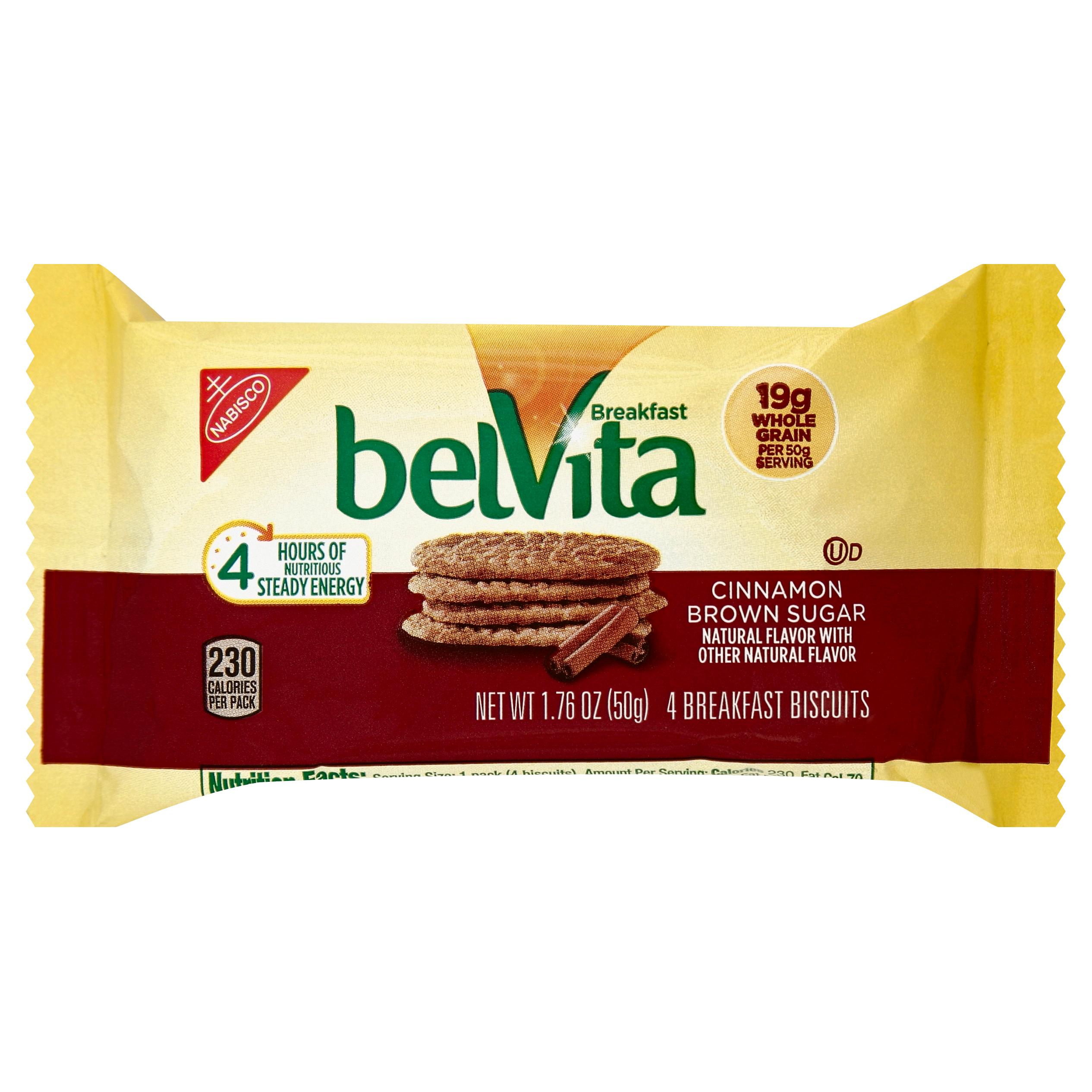 BelVita Cinnamon Brown Sugar Breakfast Biscuits 1 Pack (4 Biscuits).