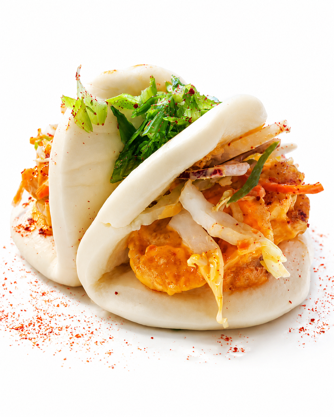 Shrimp Bao + Fries.