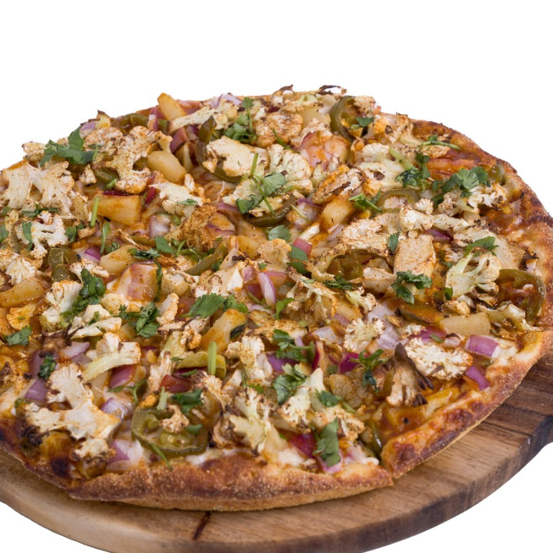 Achari Gobi Naan Pizza.