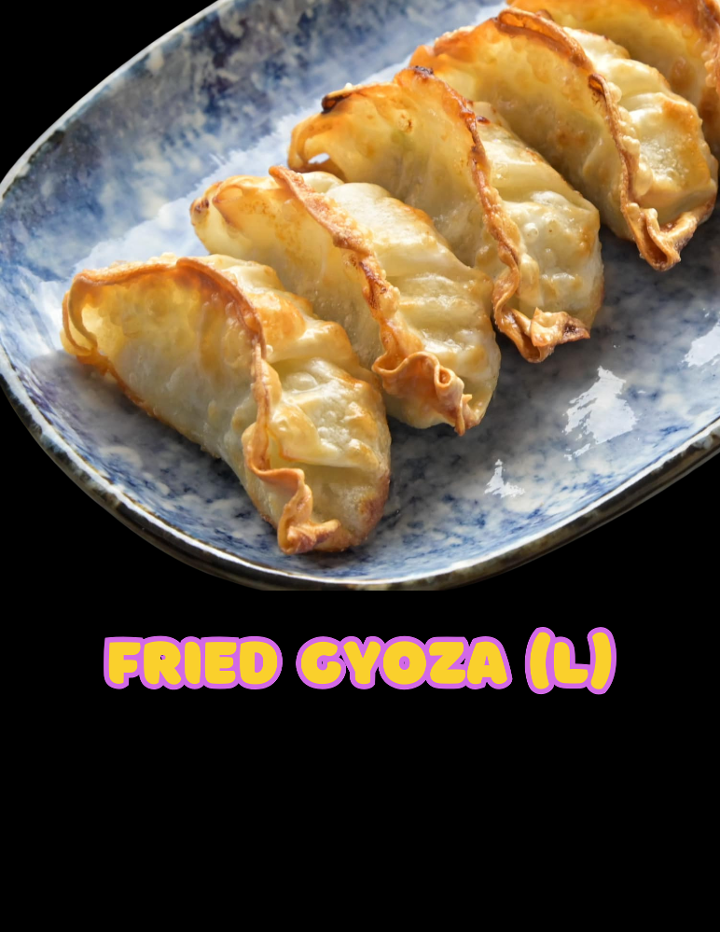 Fried Gyoza (L).