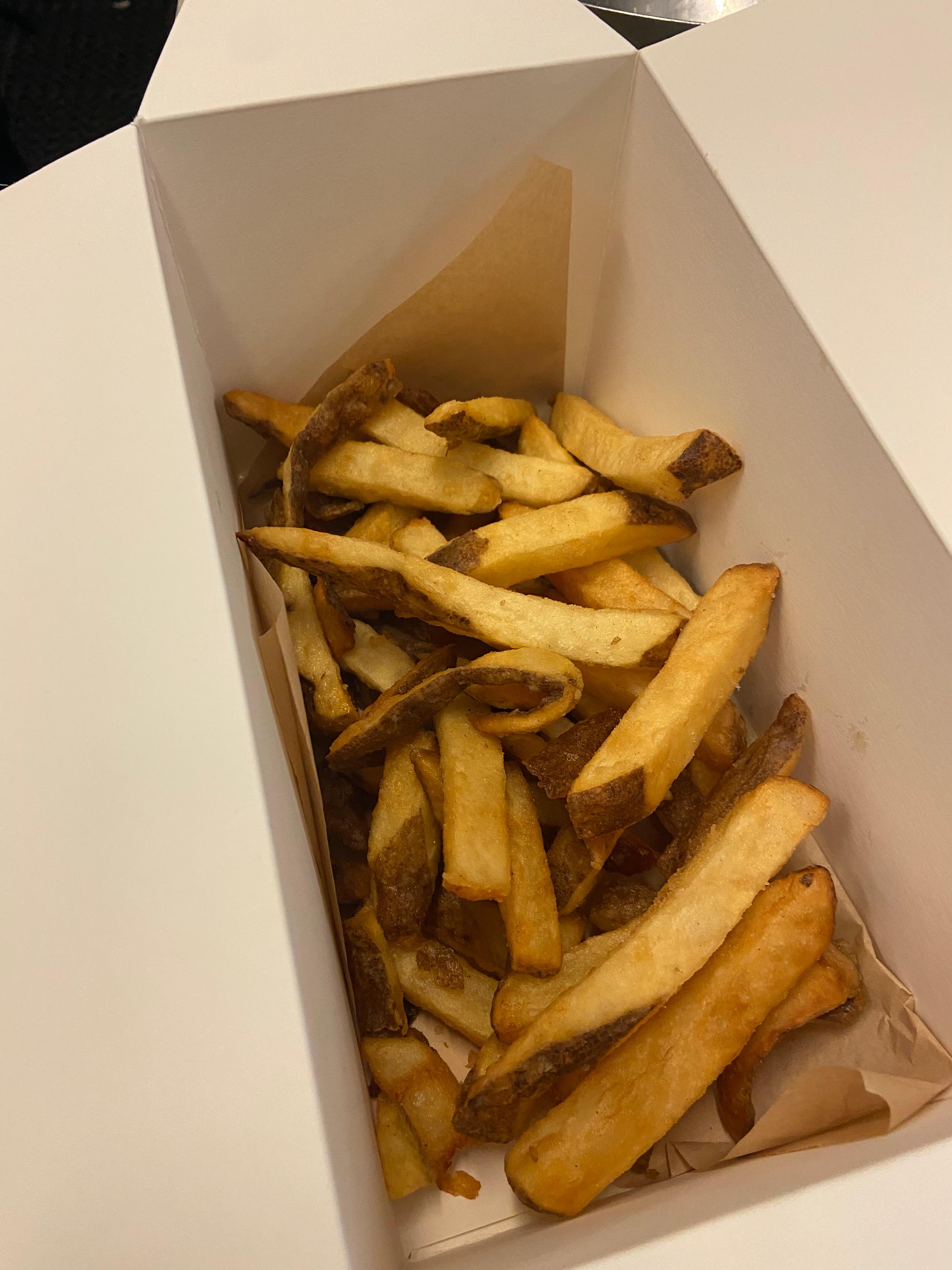 Hand Cut Fries.