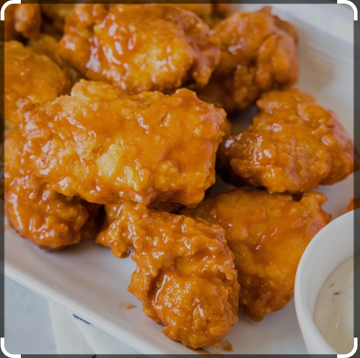 7 Pieces Boneless Wings.