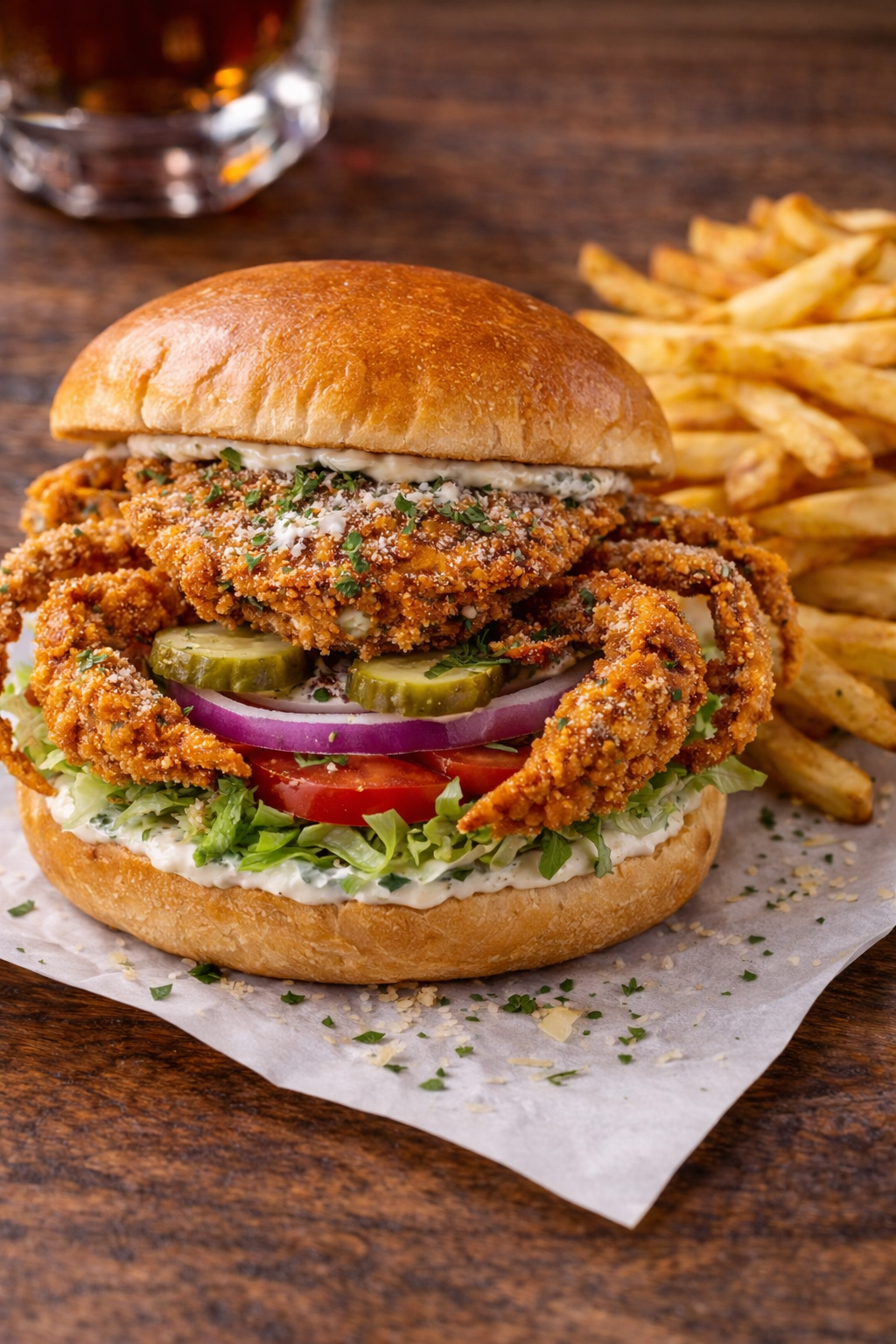 Soft Shell Crab Burger.